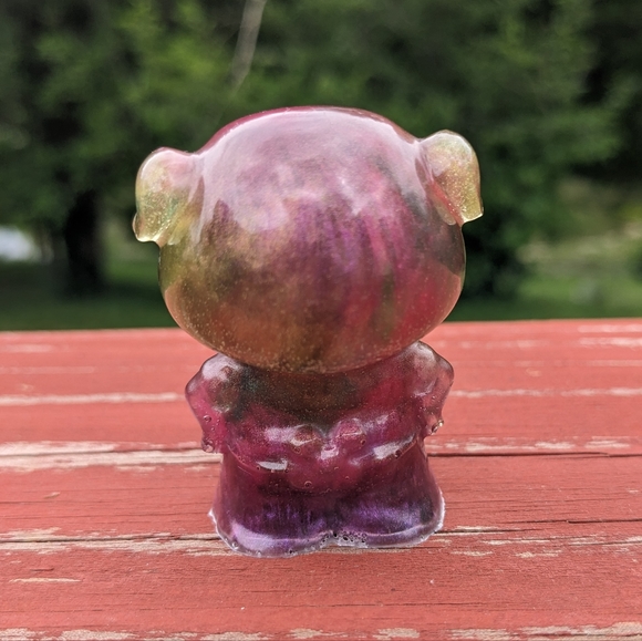 3 Little Pigs Resin Art Handmade Colorful Cute Pig Artisan Gift Piggy Easter - Picture 12 of 16